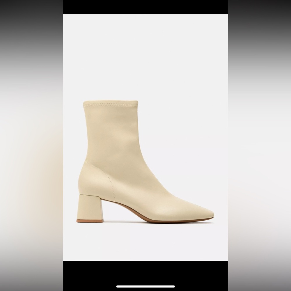 Elegant Cream Ankle Boots